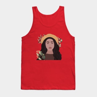 Asian beauty woman minimal art Tank Top